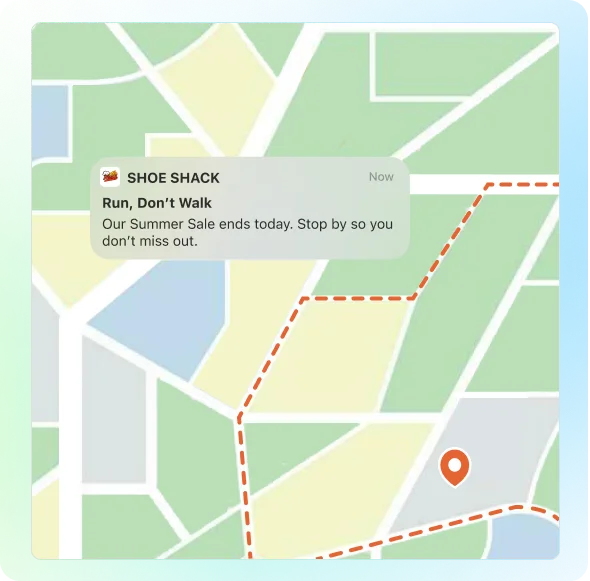 Geofencing map illustration