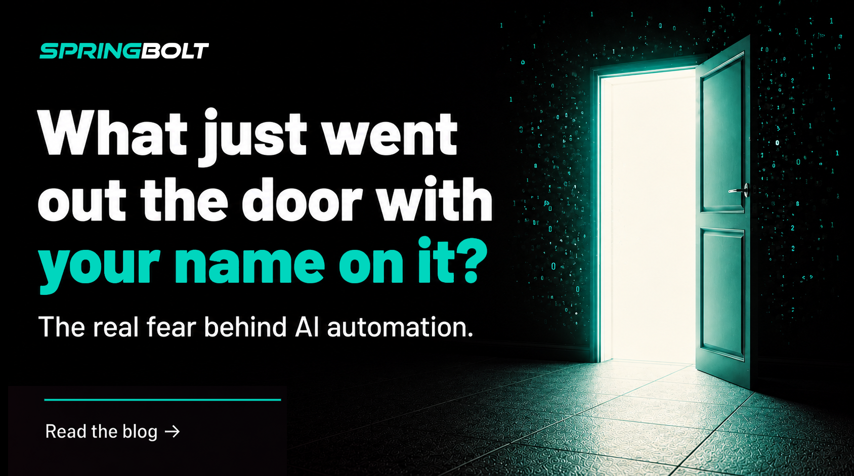 Springbolt Group blog cover image for "What Went Out the Door" article